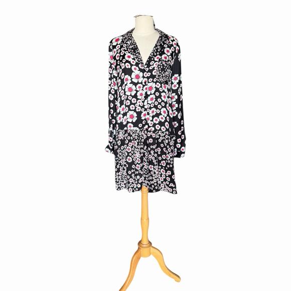 The Kooples Mixed Floral Button Front Mini Dress Size 2 NWT Feminine Relaxed - Picture 2 of 16